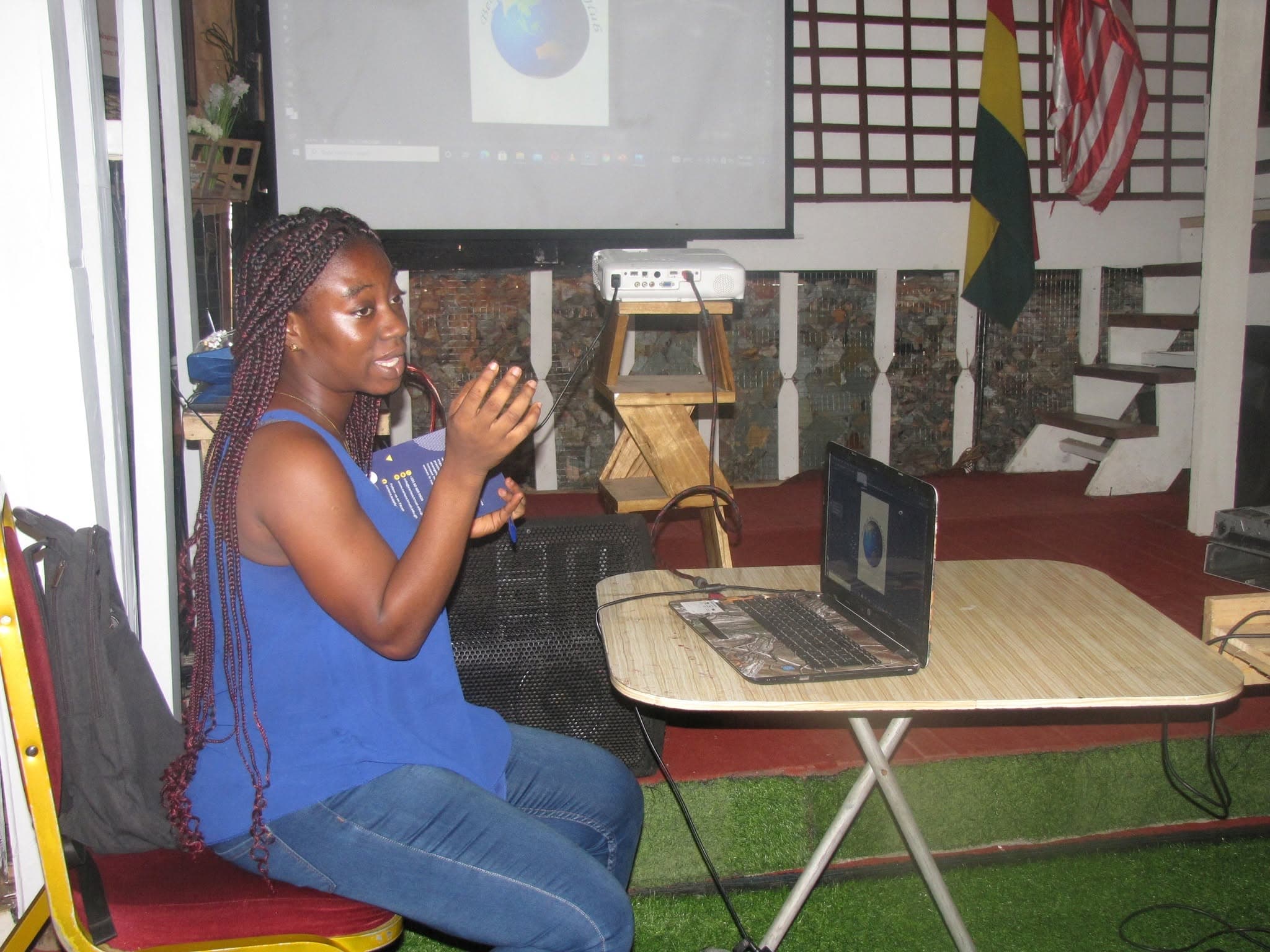 A facilitator leading a session