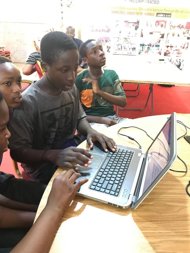 Learners collaborating in a peer learning session